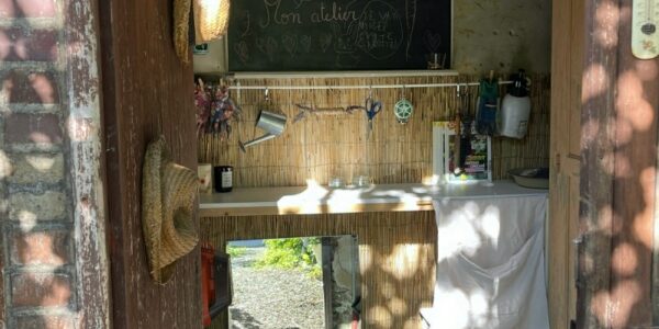 Espace débarras fond de jardin - aménagement atelier esprit libre